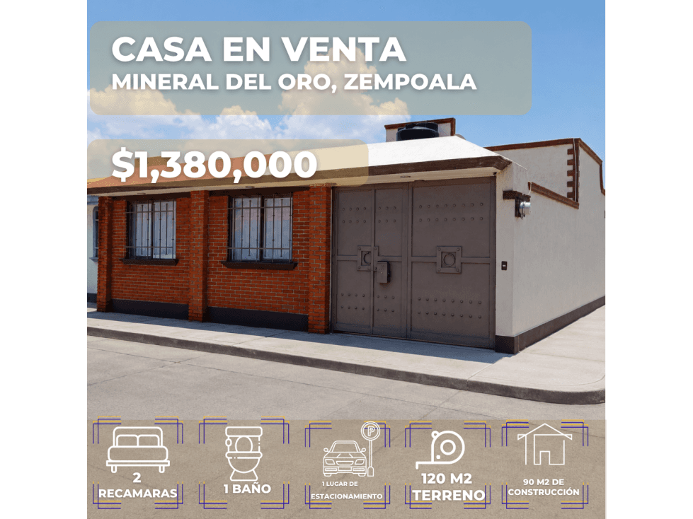 Se Vende Casa, Mineral del Oro, Zempoala Hidalgo - 1
