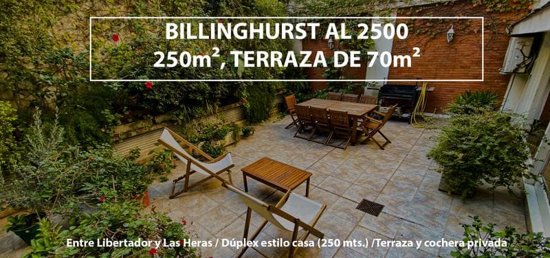 Retasado VENTA Duplex 250m PATIO estilo Casa en Palermo Chico Seg y cochera - 1