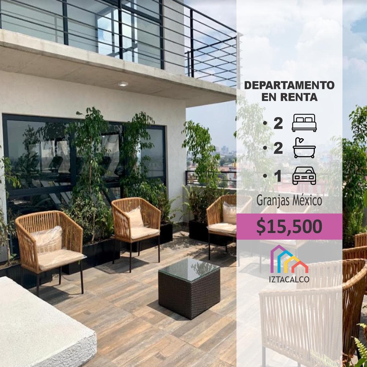 Renta de Departamento en Francisco del Paso y Troncoso - 1
