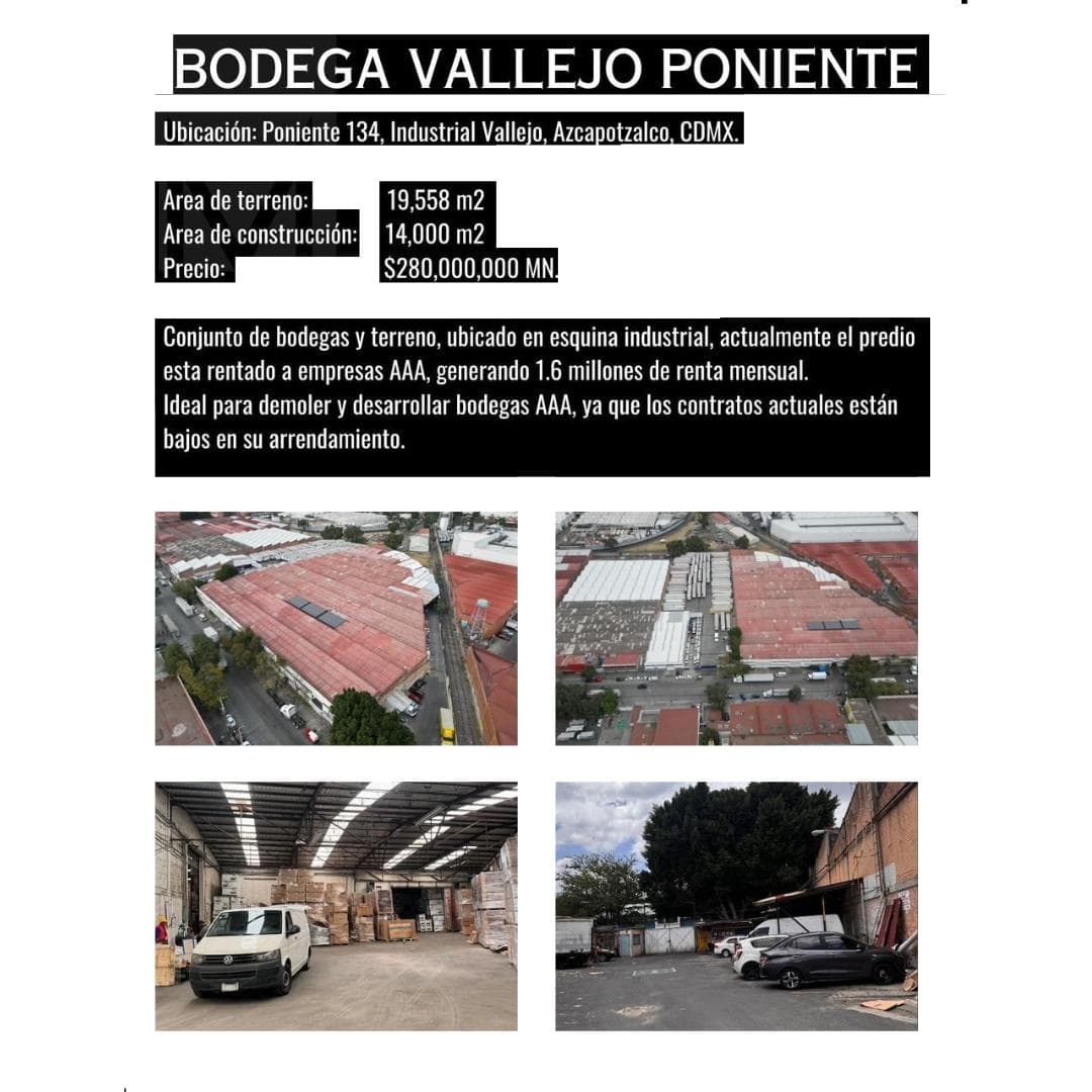 Bodega en Venta Vallejo Poniente - 1