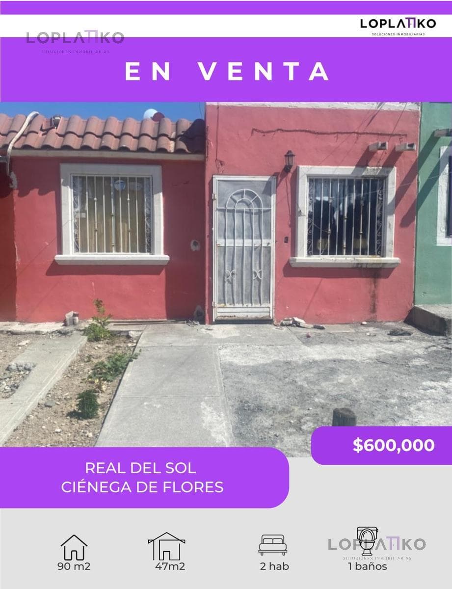 CASA EN VENTA REAL DEL SOL, CIÉNEGA DE FLORES N.L - 1