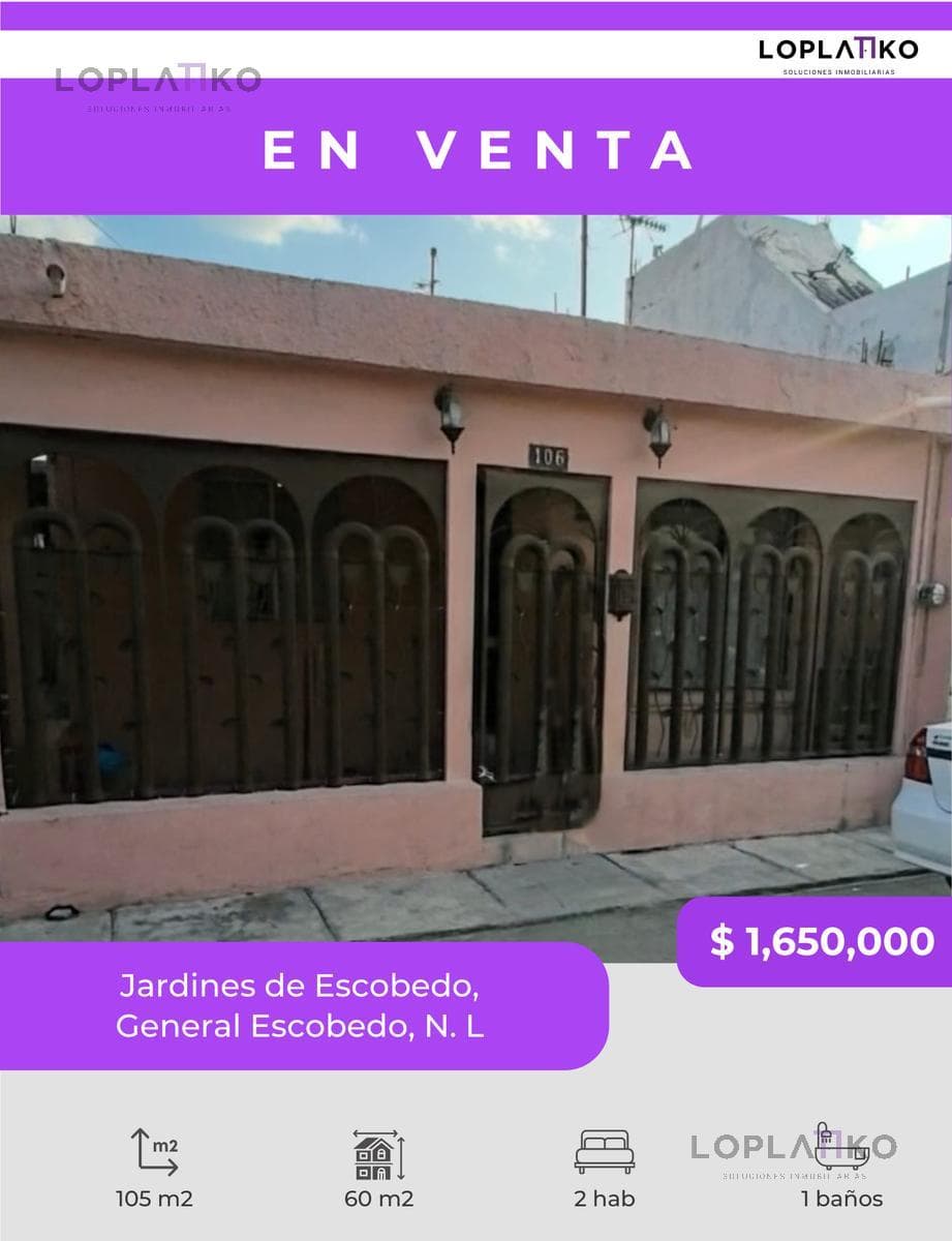 Casa en venta, COL. JARDINES DE ESCOBEDO, GRAL. ESCOBEDO N.L. - 1