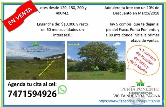 Terrenos en facilidades de pago sin intereses - 1