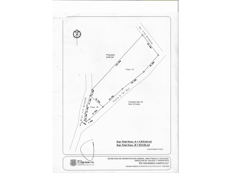 TERRENO EN VENTE PARA DESARROLLAR 7,316 M2 $ 1,700.00 M2 - 1