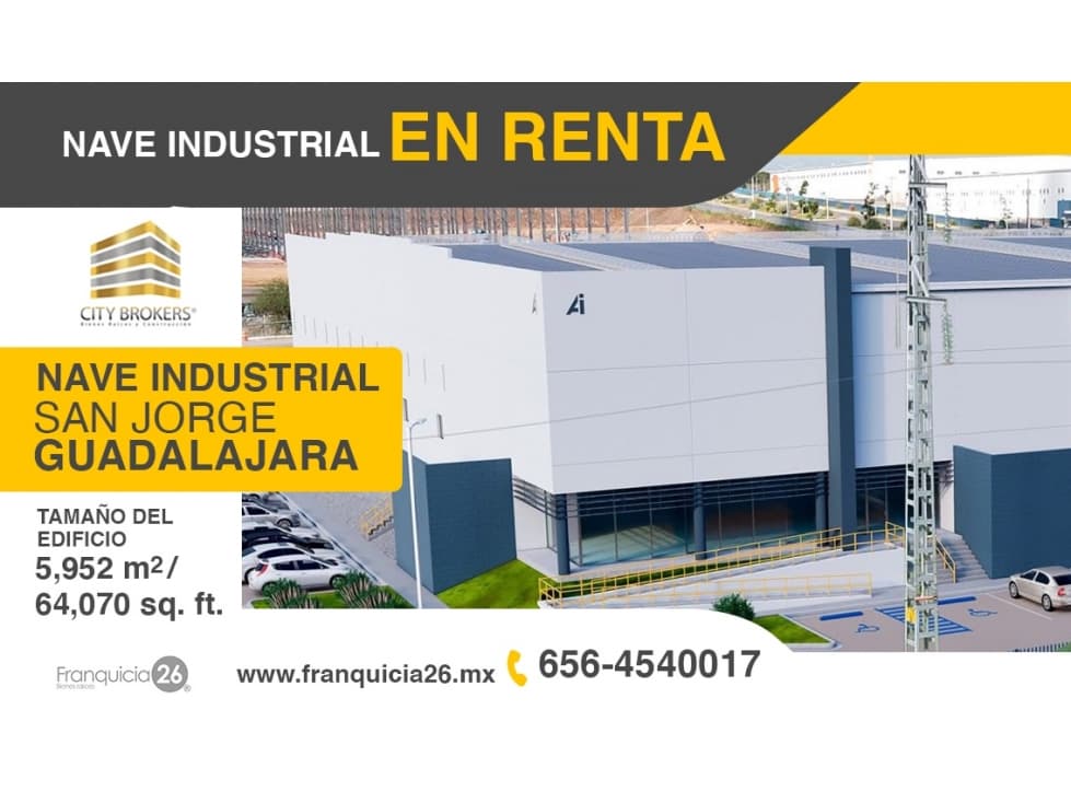 NAVE INDUSTRIAL EN RENTA EN CHAPALA JALISCO - 1
