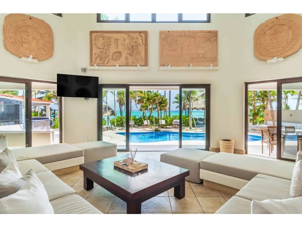 CHARMING 9-BEDROOM OCEANFRONT VILLA IN SOLIMAN BAY, TULUM - 1