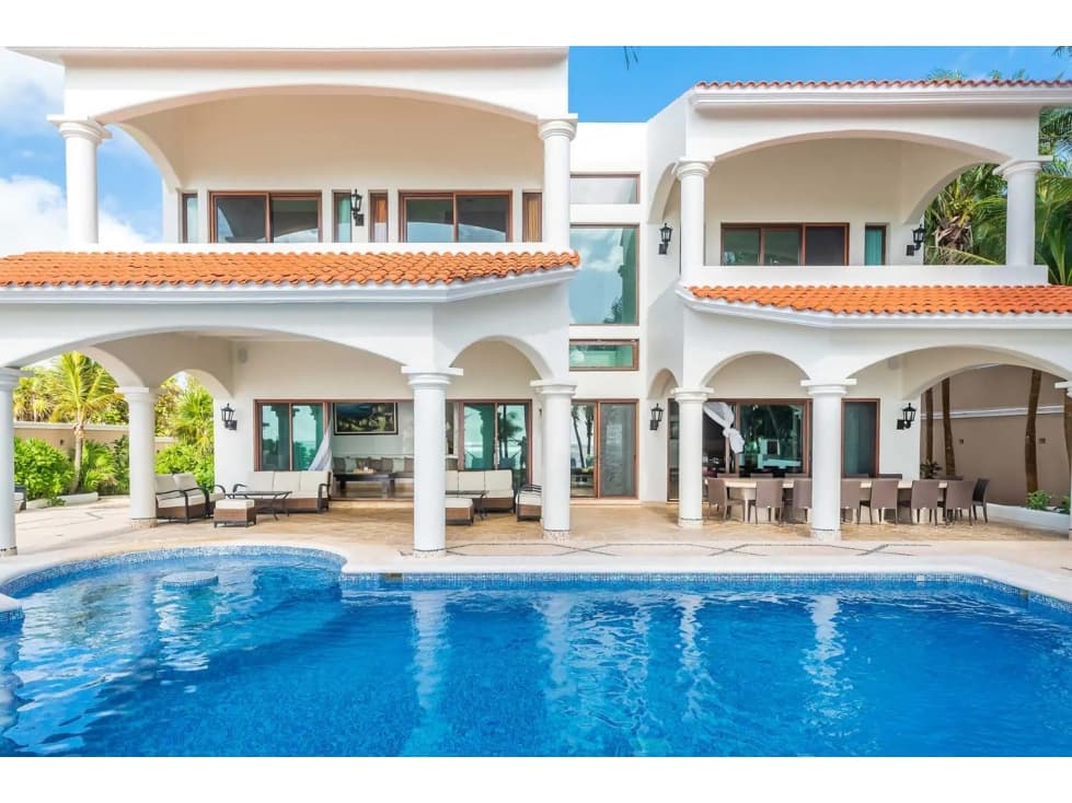 SPECTACULAR OCEANFRONT HACIENDA-STYLE VILLA IN SOLIMAN BAY, TULUM - 1
