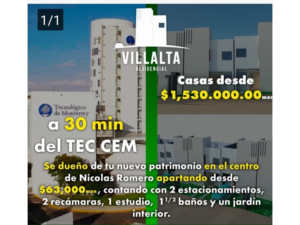 PRE-VENTA de CASA en Nicolas Romero - 1