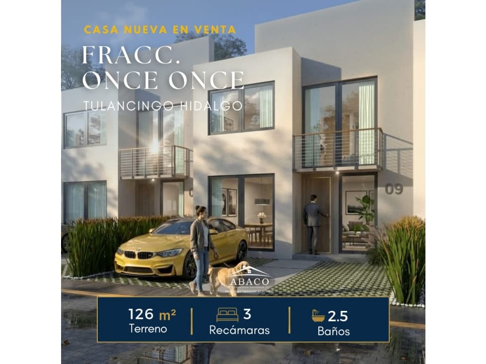 PREVENTA CASAS NUEVAS EN TULANCINGO, FRACC 11:11 - 1