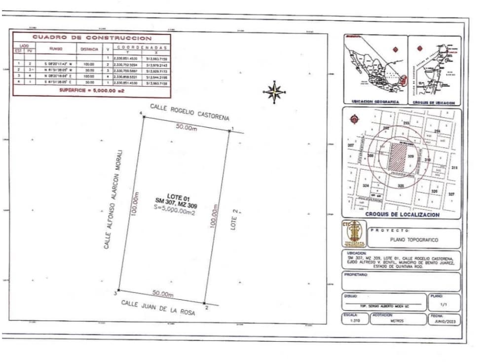 TERRENO EN VENTA EN ESQUINA 5000 M2 SOBRE AV ROGELIO CASTORENA - 1