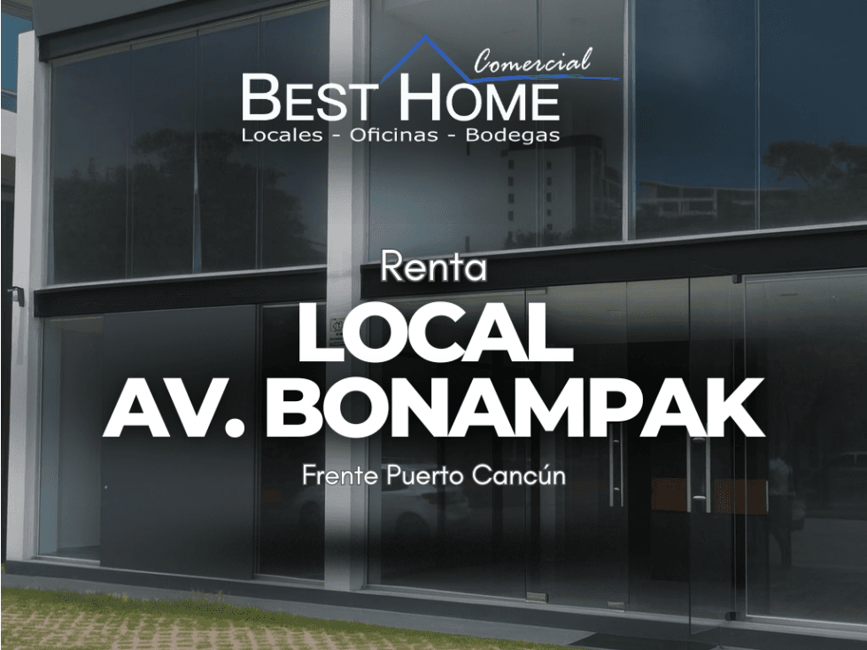 Local en renta en Av. Bonampak frente Puerto Cancún. - 1