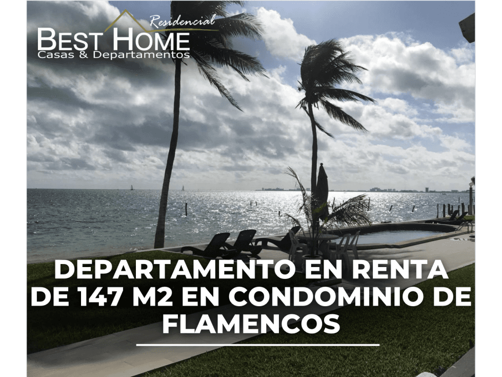 Se renta Departamento de 147 m2 en condominio de flamencos - Cancún - 1
