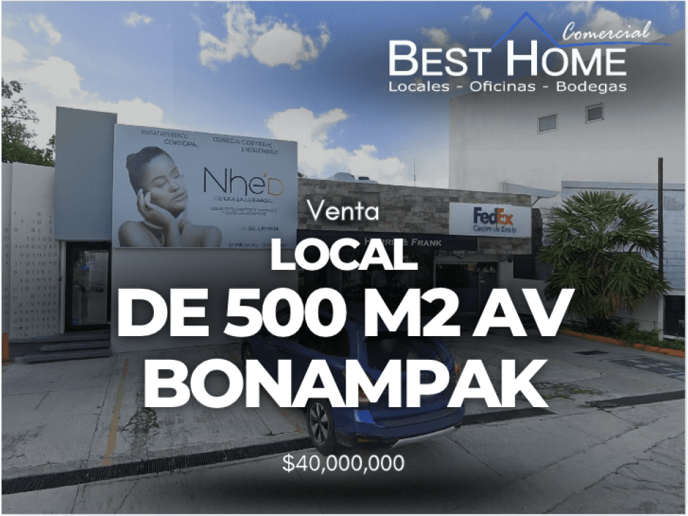 Se vende Local de 500 m2 av. bonampak - Cancún - 1