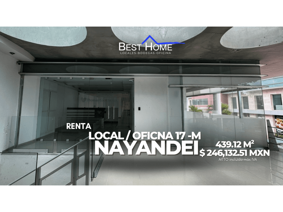 OFICINA EN RENTA 439 m2 EN PLAZA NAYANDEI AV. BONAMPAK CANCUN - 1