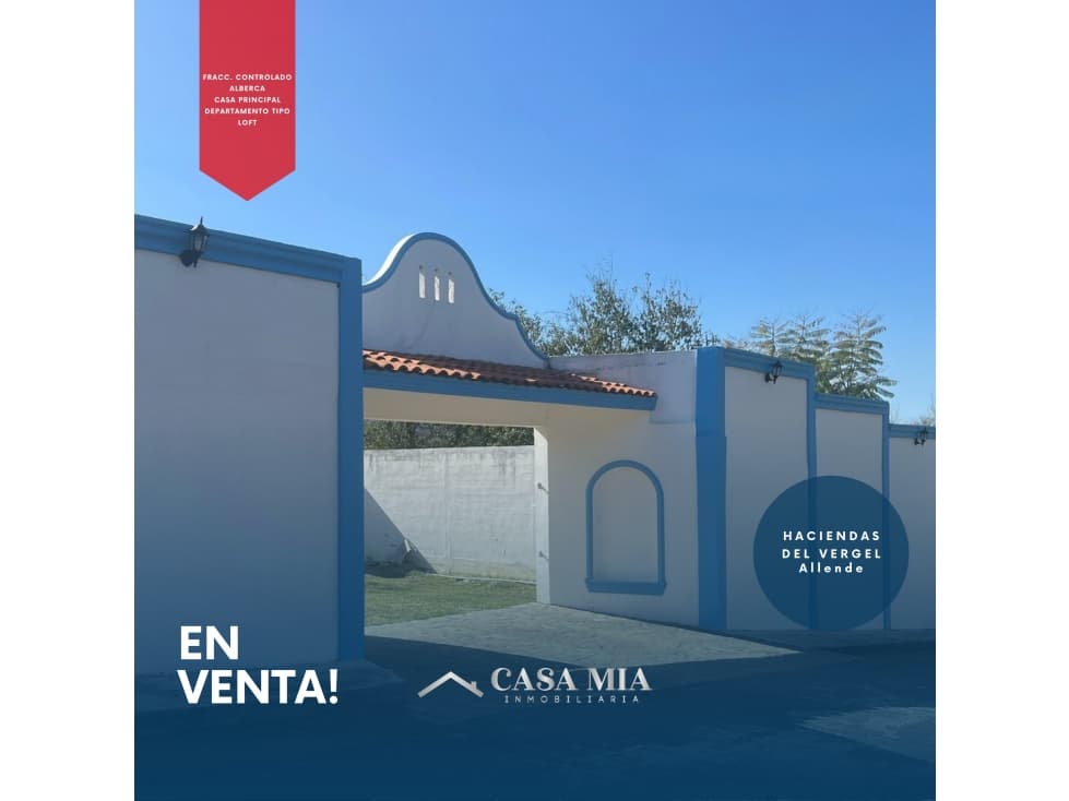 Quinta en Venta en Haciendas Del Vergel, Allende, N.L. - 1
