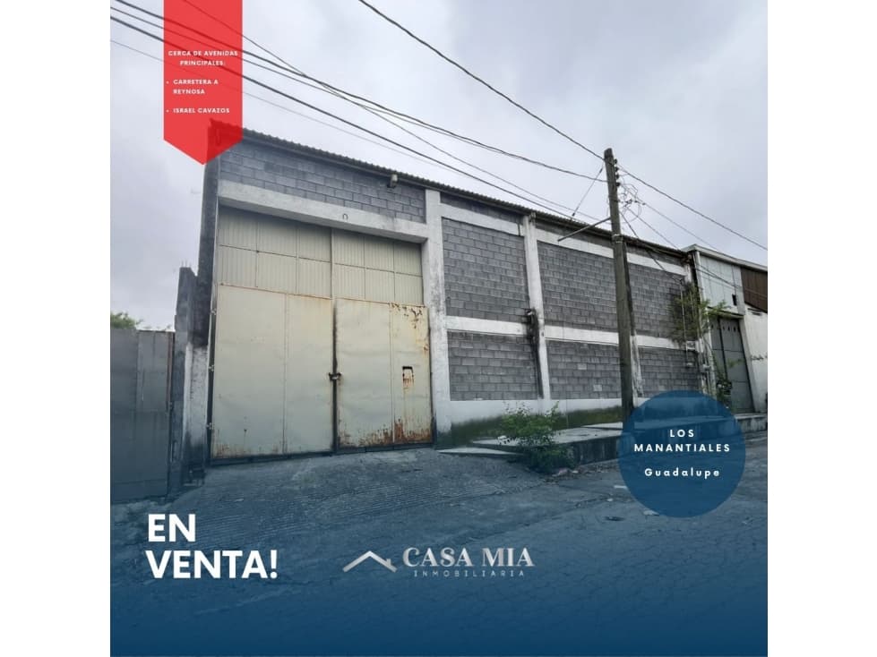 Bodega en Venta en Col. Los Manantiales, Guadalupe, N.L. - 1