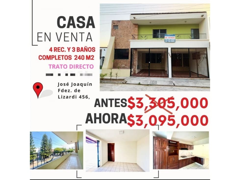 CASA EN VENTA JARDINES VISTA HERMOSA COLIMA POR DEBAJO DE SU VALOR AVALUO - 1