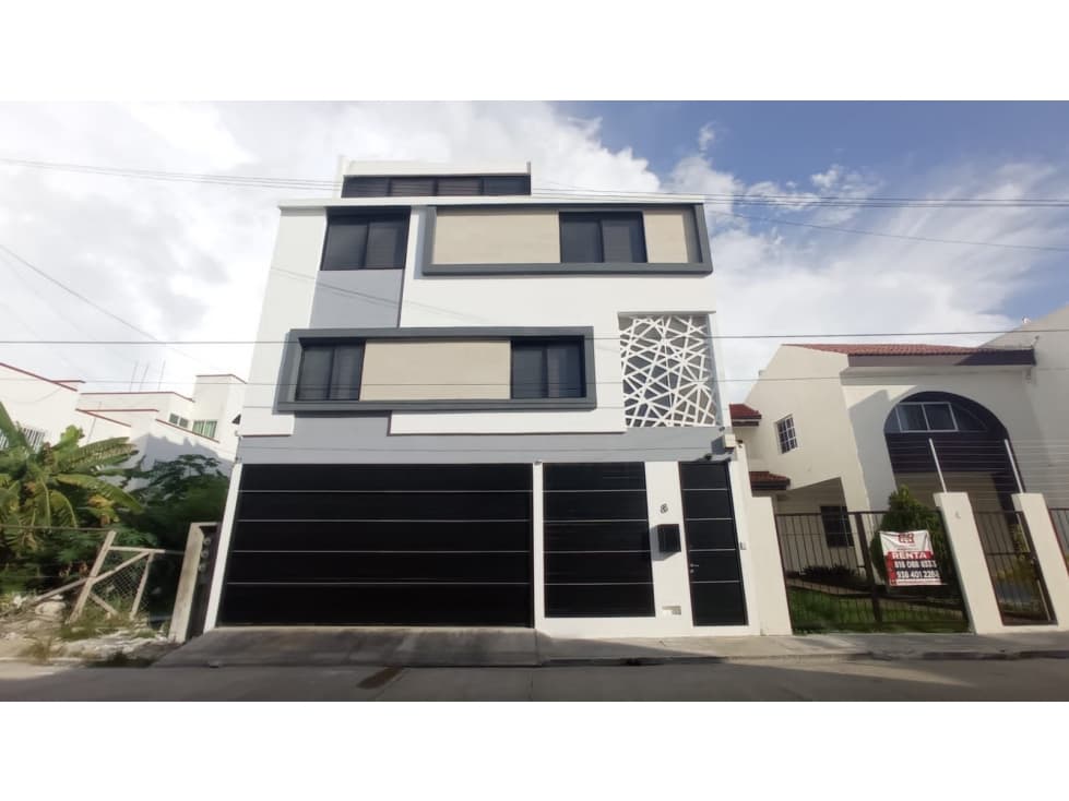 RENTA CASA DE 4 RECAMARAS CON ALBERCA EN COL MIAMI CIUDAD DEL CARMEN - 1