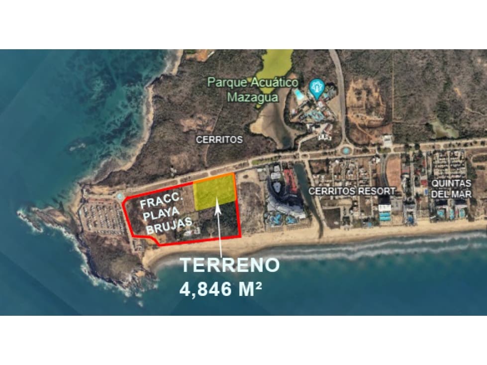 Terreno en Venta en Fracc. Playa Brujas en Mazatlán - 1