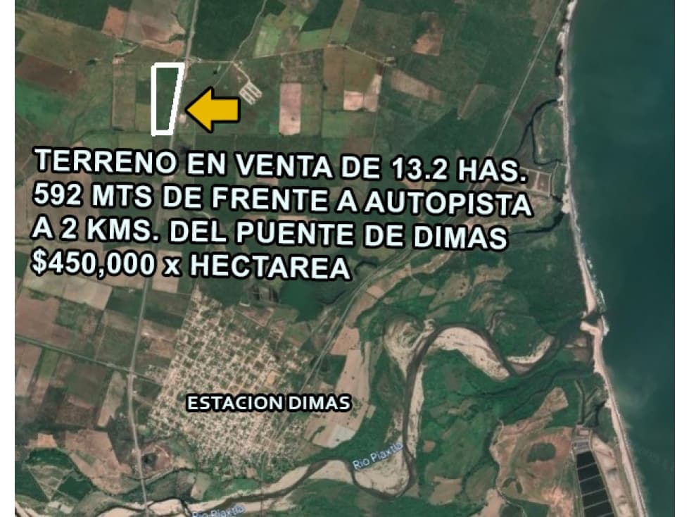TERRENO EN DIMAS, SOBRE AUTOPISTA MAZATLAN CULIACAN - 1