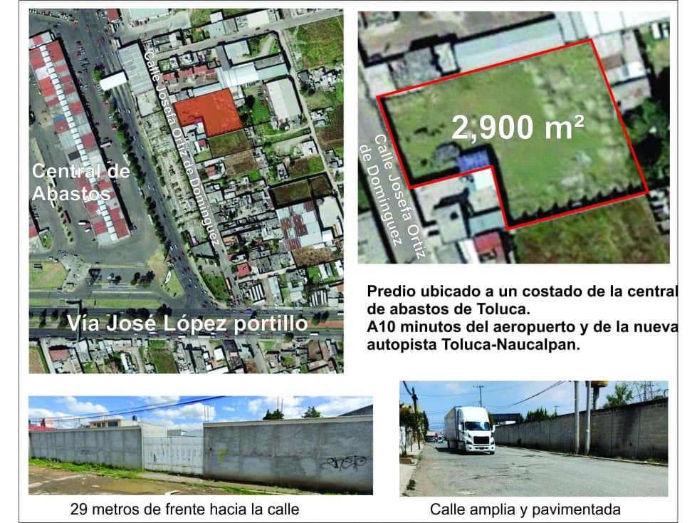 Terreno en Venta a un Costado de la Central de Abastos de Toluca - 1