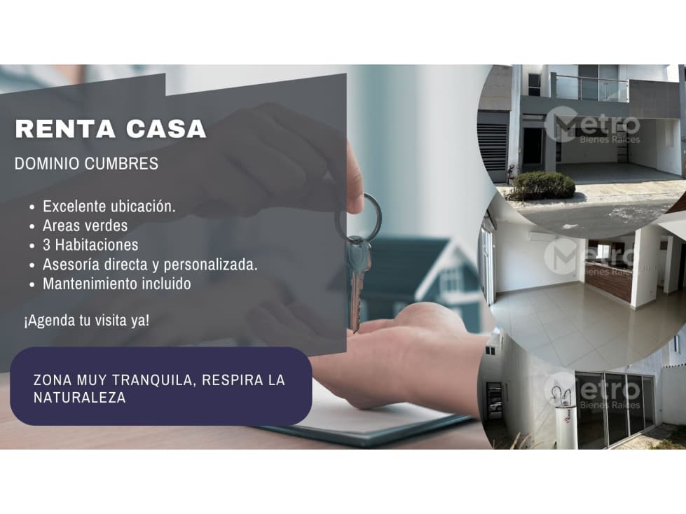 Casa en Renta en Dominio Cumbres Sector Britania, Garcia MZC - 1
