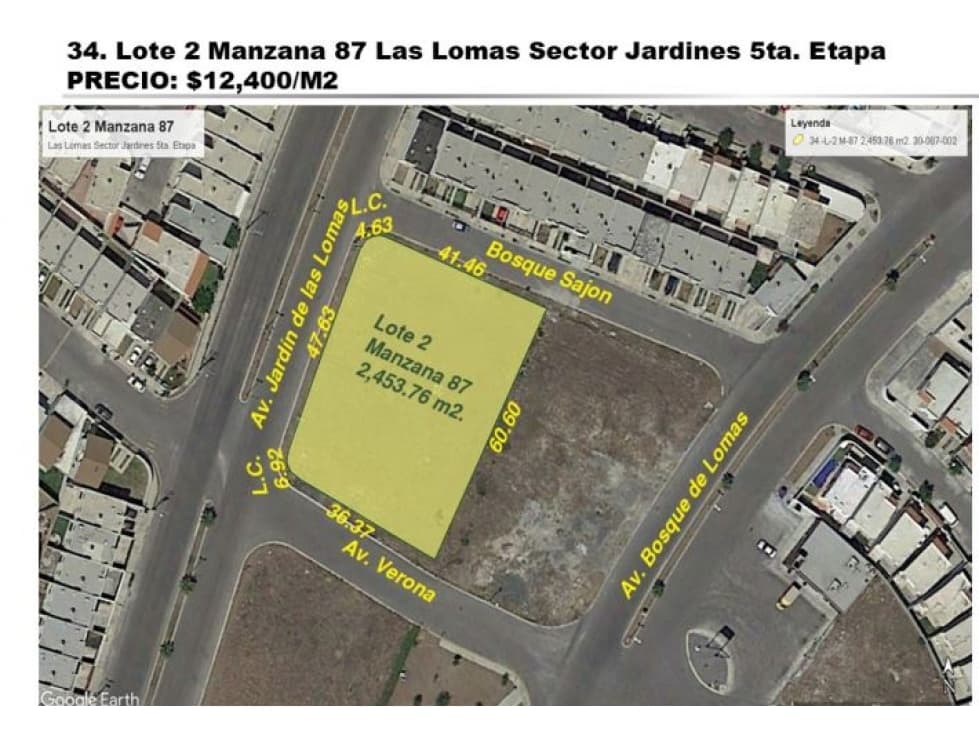 OPORTUNIDAD TERRENO EVENTA DETRAS HEB PENINSULA 2454 M 2 $ 30.429.000 - 1