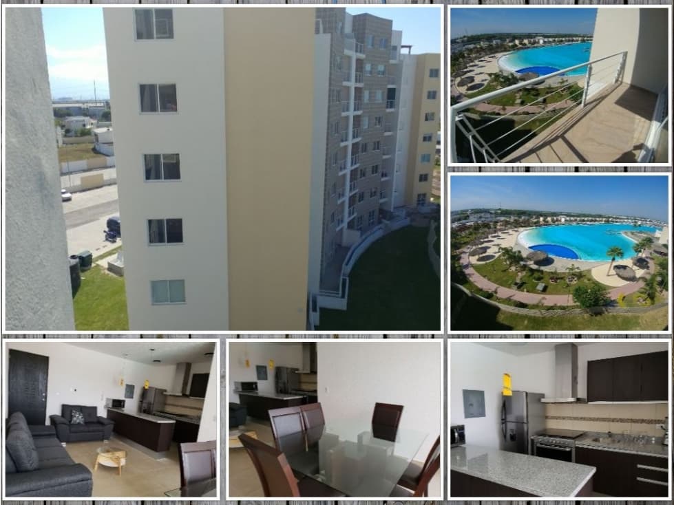 DREAM LAGOONS Departamento en Renta con PLAYA Privada en Apodaca MZC - 1