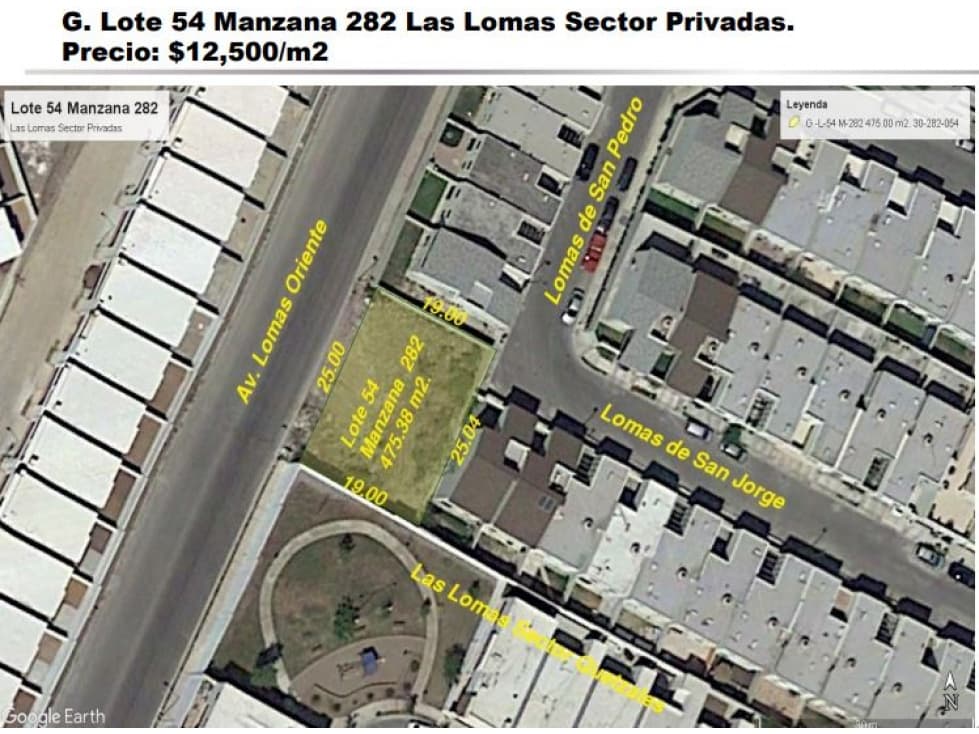 EN VENTA TERRENO LOMAS QUETZALES AV LOMAS ORIENTE 476 M 2 $ 5.942.000 - 1