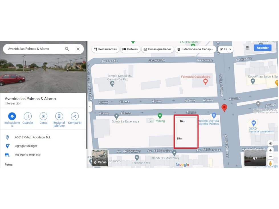 Terreno en Venta 1050m , comercial ,Las Palmas Apodaca MST - 1
