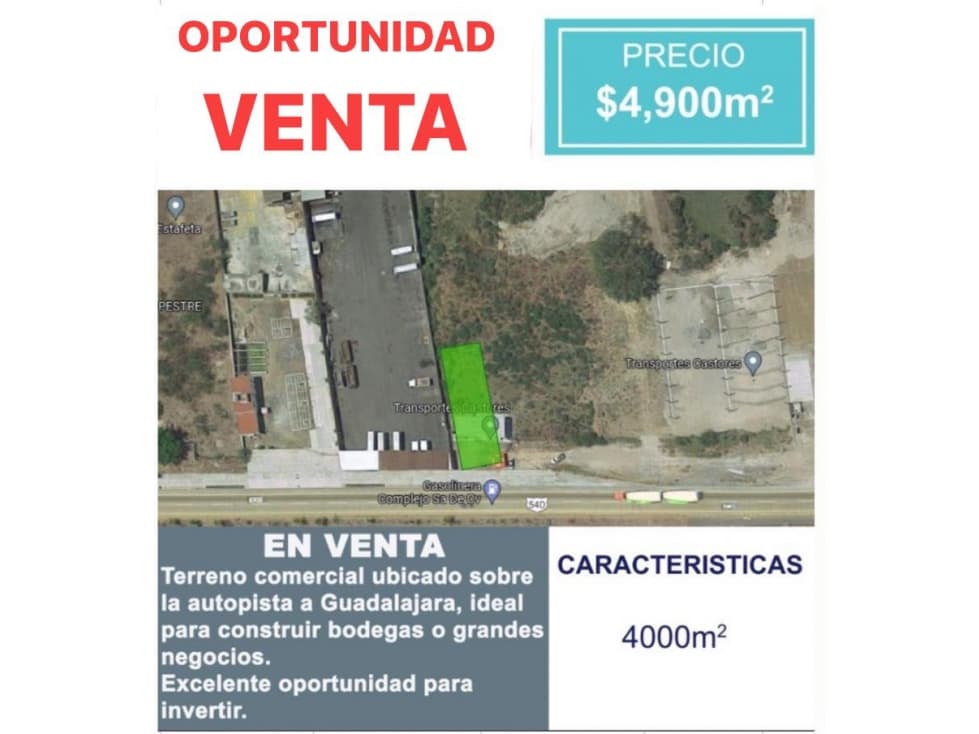 SE VENDE TERRENO IDEAL PARA BODEGA O NEGOCIOS LOS PINOS COLIMA - 1