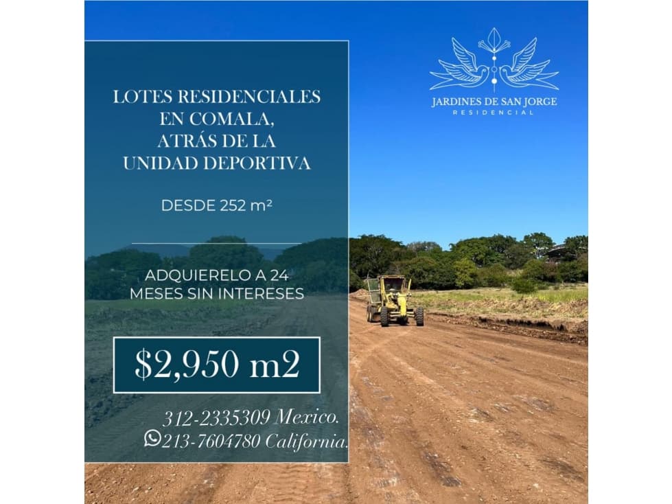 LOTES RESIDENCIALES EN COMALA DETRÁS DE LA UNIDAD DEPORTIVA - 1