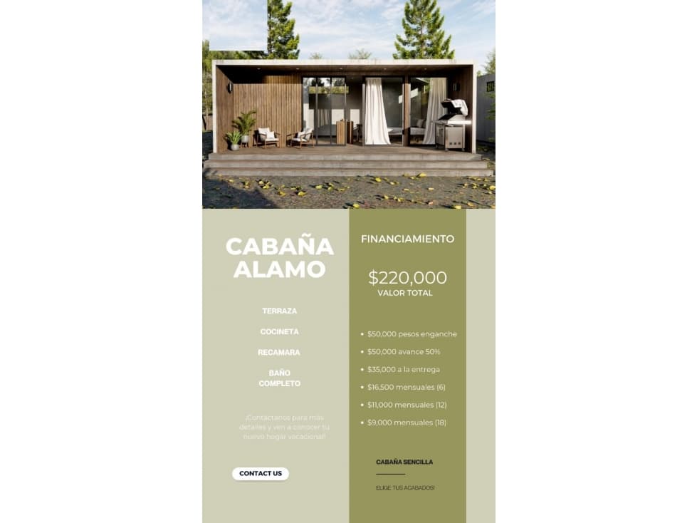 CONSTRUCCION DE CABAÑAS DE MADERA MODELO ALAMO EN ENSENADA - 1