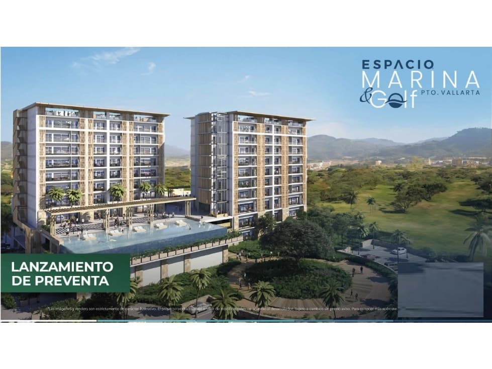PREVENTA LOFT VISTA GOLF TORREB EN MARINA & GOLF PUERTO VALLARTA DESDE - 1