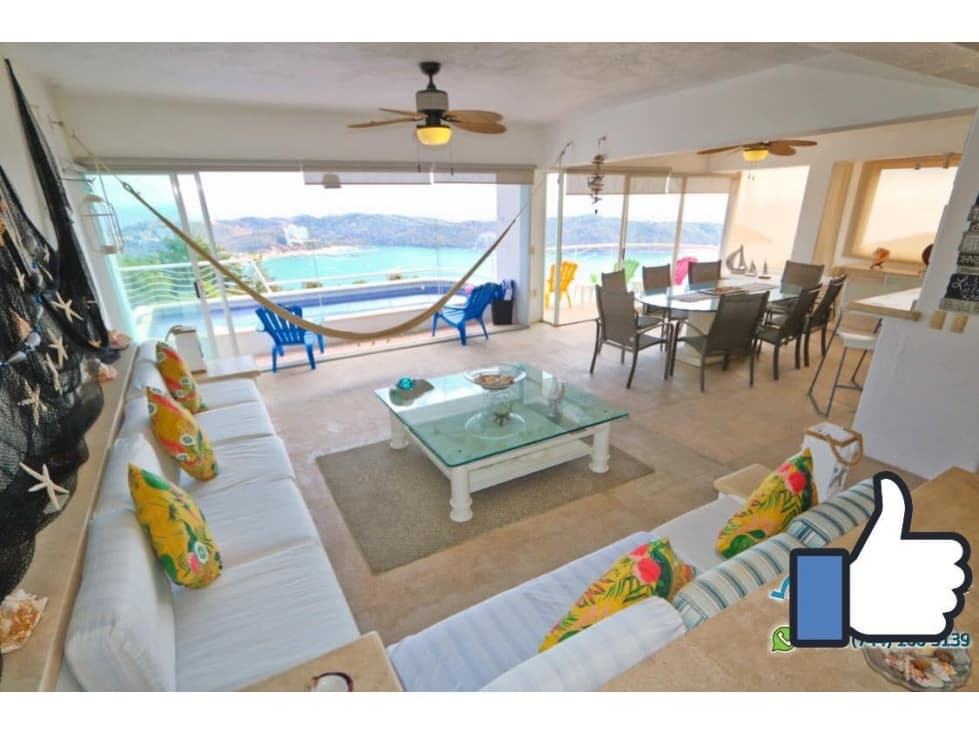 RENTA POR NOCHE PENTHOUSE FRACC PUNTA PICHILINGUE ESCENICA ACAPULCO - 1