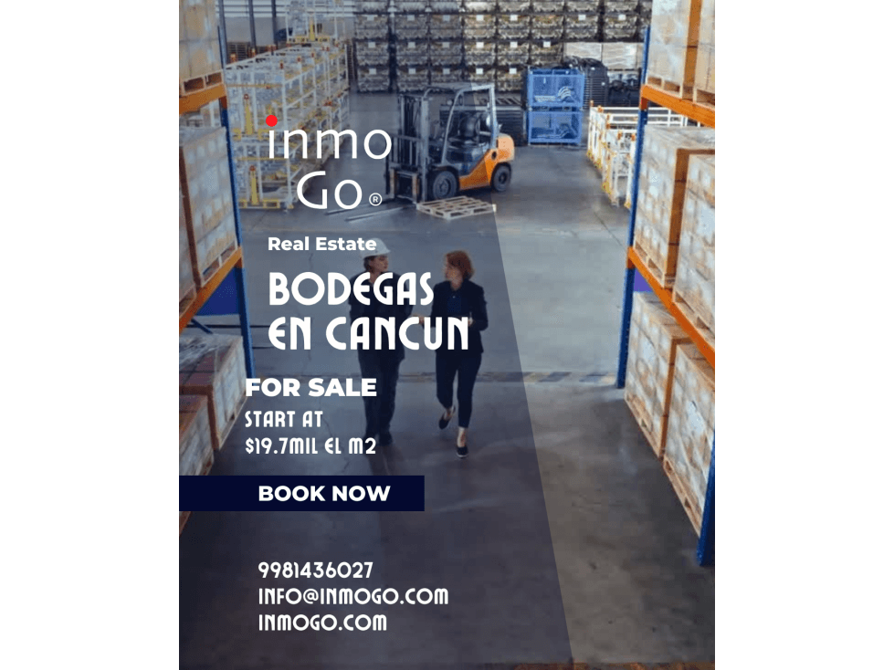 Venta Bodega en Parque industrial $17.955 MDP, Terreno 886 m2, Cancun - 1