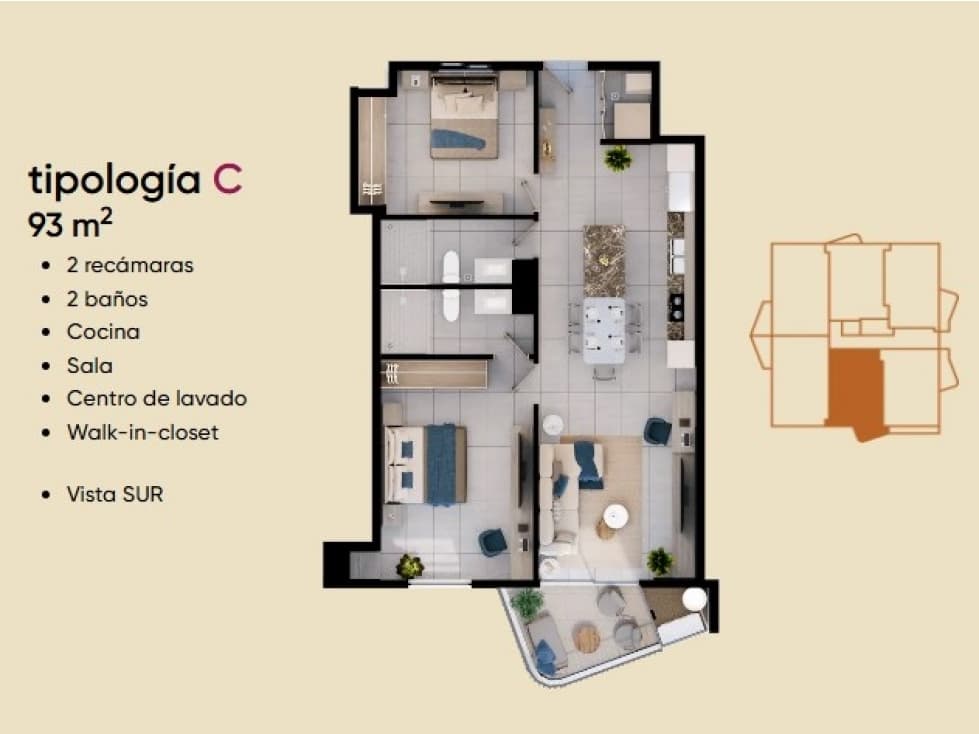 DEPARTAMENTO EN VENTA VALLE SANTA MARIA - 1