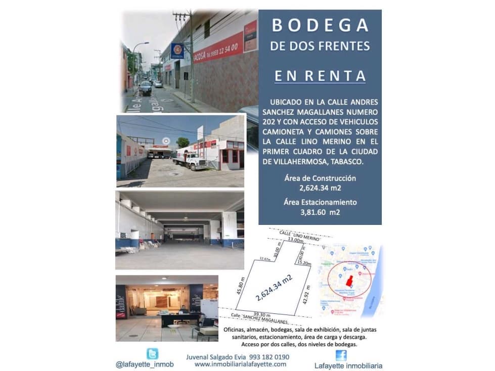 Bodega y local comercial centro Villahermosa - 1