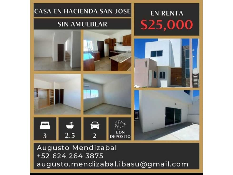 Casa en renta en Hacienda San José San Jose del Cabo - 1