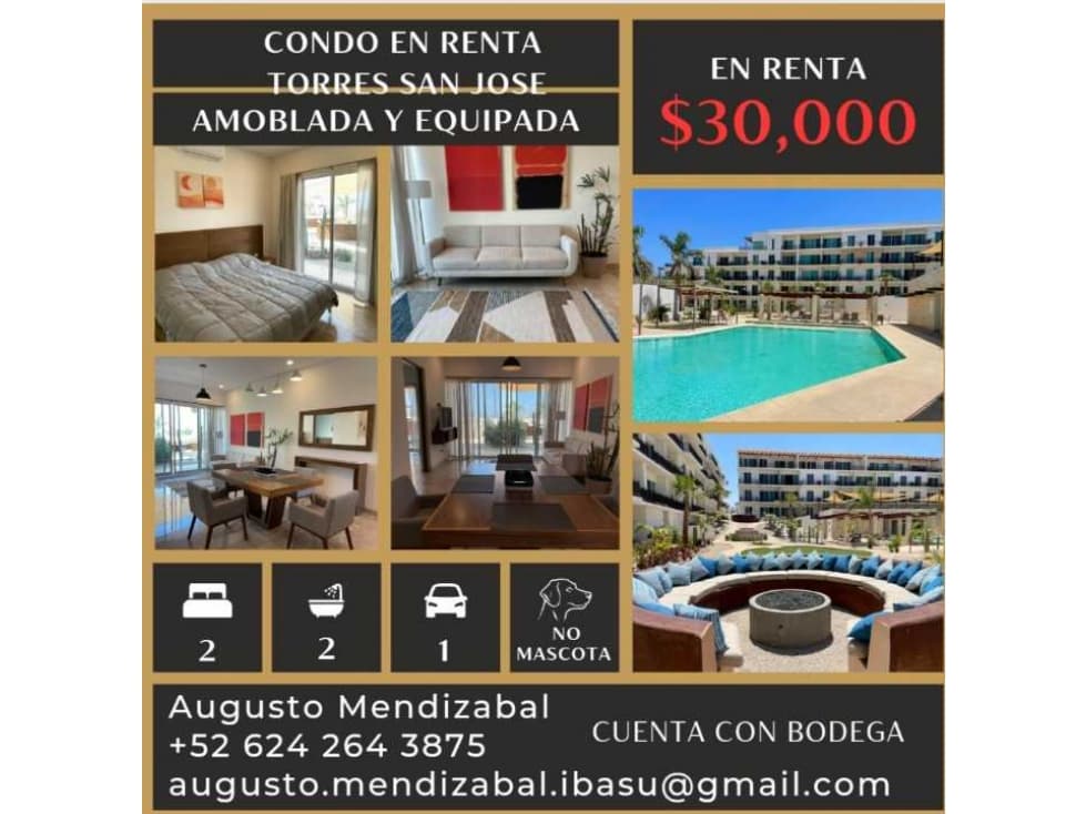 Condo en renta Torres San Jose, San Jose del Cabo II - 1