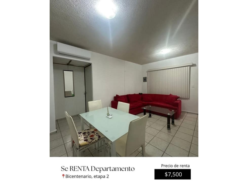RENTA DEPARTAMENTO EN BICENTENARIO COUDAD DEL CARMEN - 1