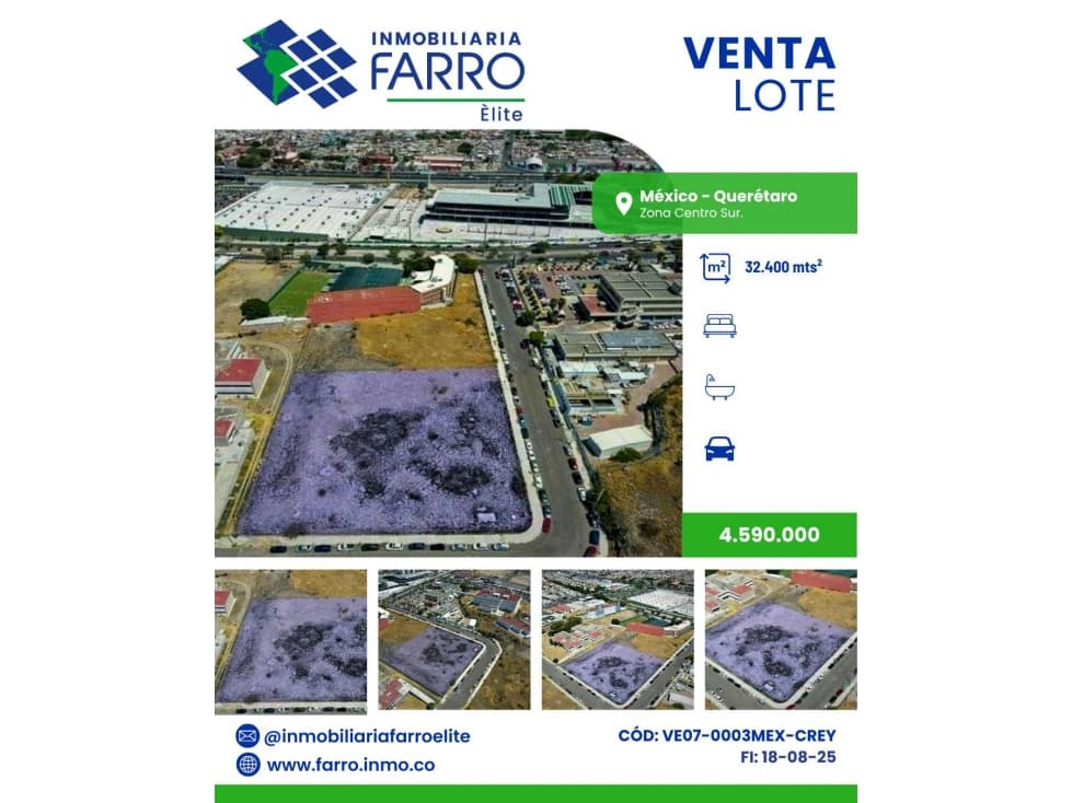 SE VENDE LOTE DE TERRENO VE07-0003MEX-CREY - 1