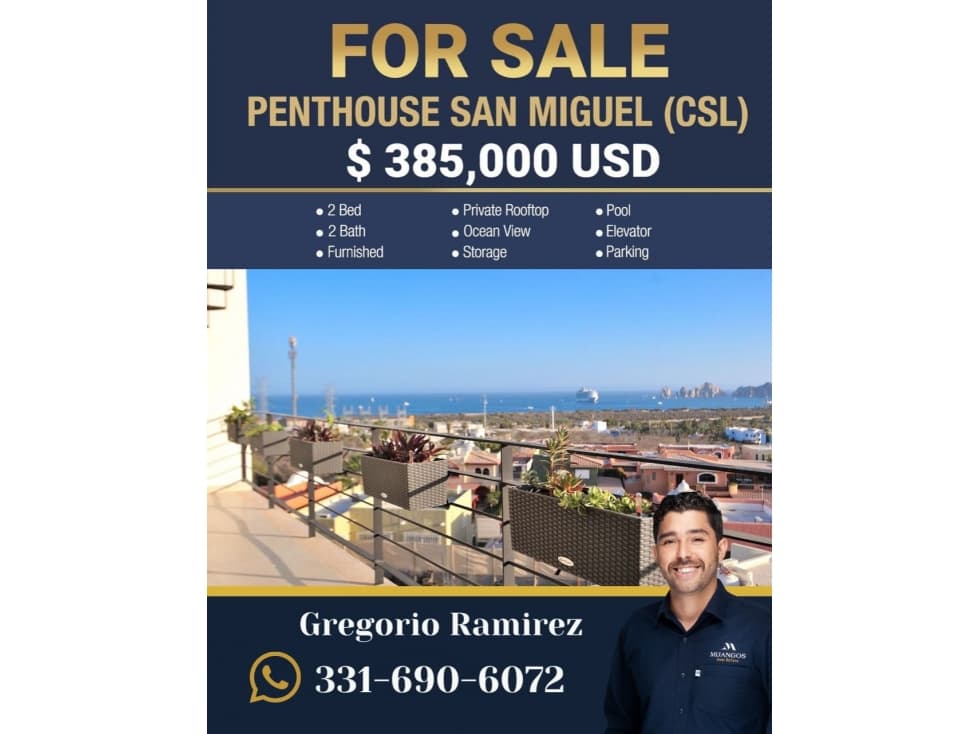 Hermoso Penthouse en San Miguel, Los Cabos - 1