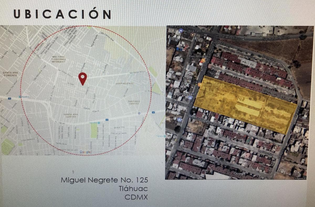 Terreno en Venta - Santa Ana Centro TLAHUAC - 1