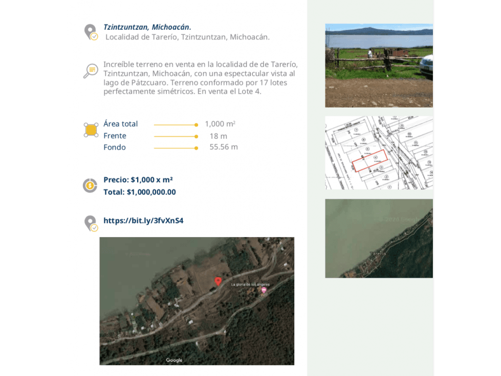 Se vende terreno en Riviera del lago de Patzcuaro Tzintzuntzan - 1