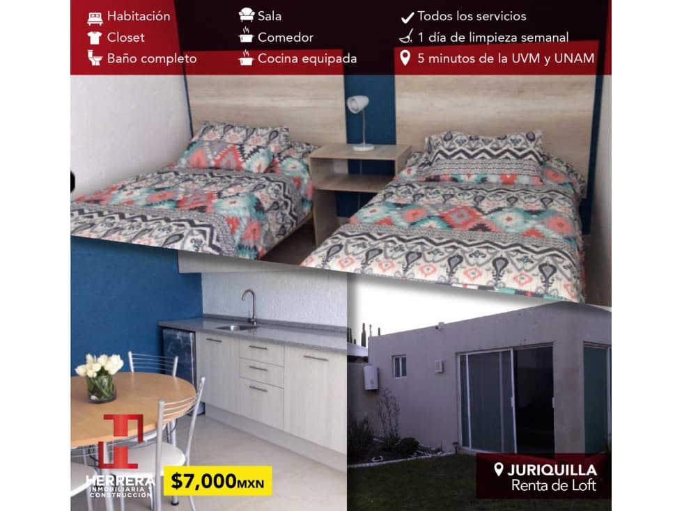 Renta de Loft en Juriquilla - 1