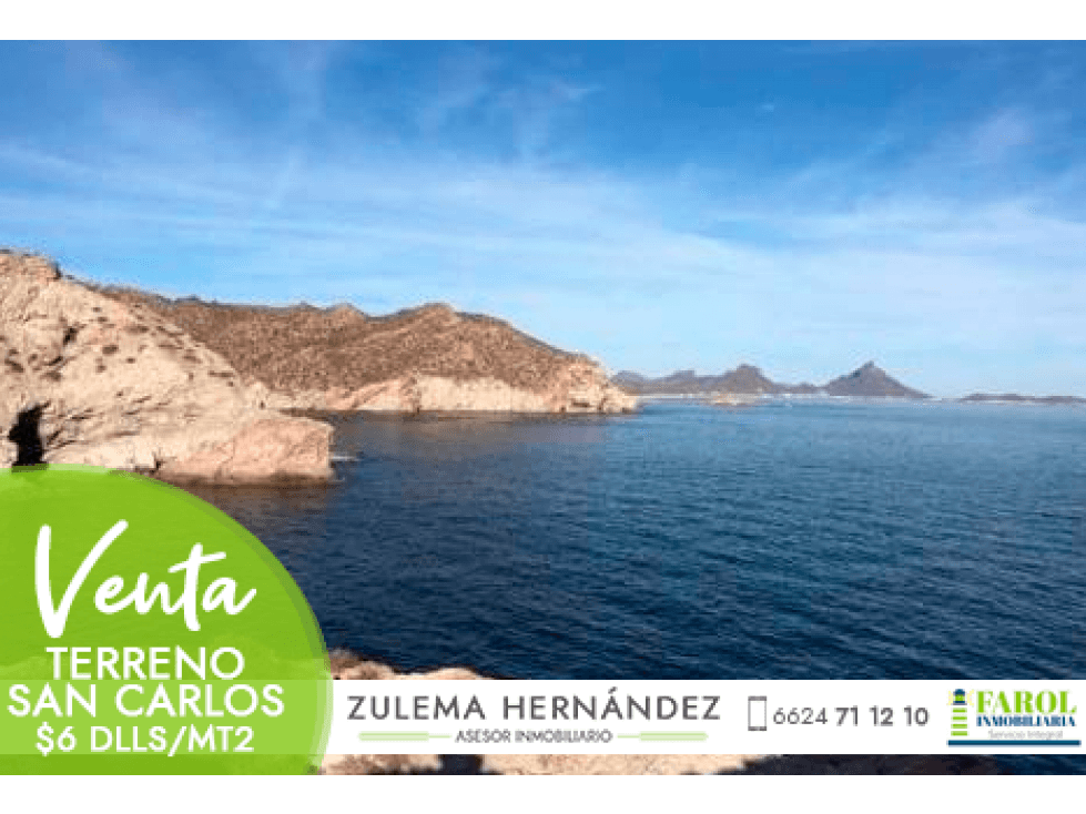 Venta de terreno en San Carlos, Sonora, con hermosa vista al mar. - 1