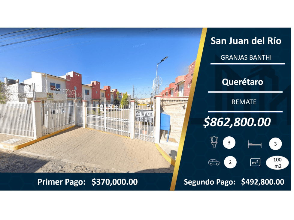 Remato Casa en San Juan del Río $862,800.00 - 1