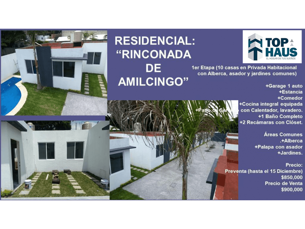VENTA DE CASAS EN PRIVADA HABITACIONAL CUAUTLA, MORELOS - 1