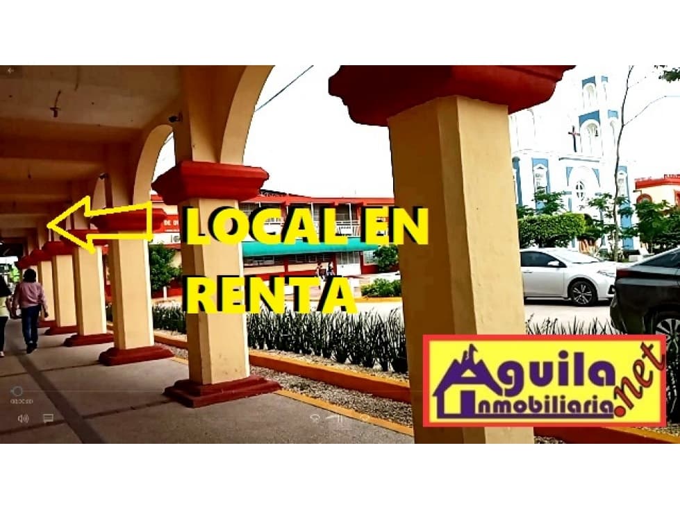 Clave:529 Renta Local frente al parque central de Comalcalco. - 1